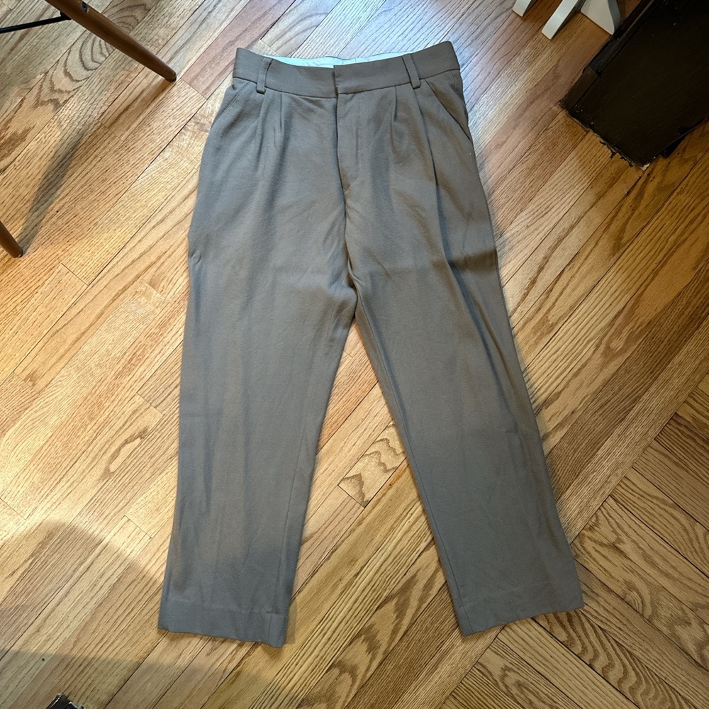 Tan Dress Pants with Classic Straight-Leg Cut